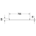 Полотенцесушитель Duravit Vero Square 755x14 хром (30381000) - миниатюра фото 2