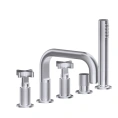Смеситель для ванны GESSI INCISO с переключателем и ручным душем, цвет Finox Brushed Nickel (58140#149) - миниатюра фото 1
