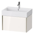 Тумба подвесная Duravit XViu 397x684x454 мм для раковины 235070, 1 ящик — белый глянцевый/champagne matt (XV42350B122) - миниатюра фото 1