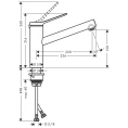 Кухонный смеситель Hansgrohe Zesis M33 150 1jet хром (74802000) - миниатюра фото 2