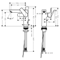 Смеситель для раковины Hansgrohe Talis E 150 — шлифованная бронза, донный клапан (71754140) - миниатюра фото 2