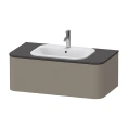 Тумба подвесная Duravit Happy D.2 Plus 1000 мм с 1 ящиком, цвет stone grey satin matt (HP495109292) - миниатюра фото 1