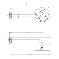 Настенная шарнирная душевая головка GESSI INCISO, 200 мм, золото (58148#246) - миниатюра фото 2