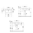 Раковина Duravit Starck 3 двойная 1300x485 мм с двумя отверстиями под смеситель и переливом, белый (865160000) - миниатюра фото 3