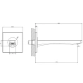 Настенный излив GESSI Rilievo 1/2, цвет Nero XL (совместим с выносным управлением) (59100#299) - миниатюра фото 2