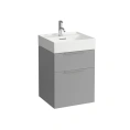Тумба под раковину Laufen Kartell с двумя выдвижными ящиками и сифоном, 490×455×615 мм, серый матовый (4.0750.6.033.634.1) - миниатюра фото 1