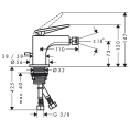 Смеситель для биде AX Citterio с текстурой, хром (39201000) - миниатюра фото 2