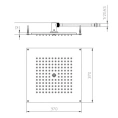 Верхний душ BOSSINI DREAM-CUBE 370x370 мм с элегантным матово-белым дизайном (H38381.045) - миниатюра фото 2
