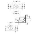 Унитаз подвесной Duravit Darling New с вертикальным смывом и системой крепления Durafix (2549090000) - миниатюра фото 2