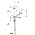 Смеситель для раковины Duravit B.3, 1 отверстие, короткий излив 111 мм, хром (B31010002010) - миниатюра фото 2