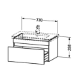 Тумба под раковину DURAVIT DURASTYLE подвесная, 730х448х398 мм, цвет Графит матовый (DS638104949) - миниатюра фото 2