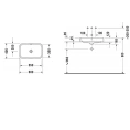 Раковина DURAVIT Happy D2 60x40 см белая без отверстия под смеситель (2314600000) - миниатюра фото 2