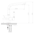 Смеситель Zorg ZR 313 YF-33 для кухни, черный металл - миниатюра фото 2