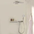 Настенный термостат Hansgrohe ShowerTabletSelect 700 для ванны с полкой из безопасного стекла (13184000) - миниатюра фото 1