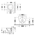 Унитаз подвесной Duravit D-Neo 370x480 мм, безободковый, белый (2587090000) - миниатюра фото 2