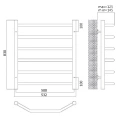 Полотенцесушитель электрический Terminus Виктория П6 50x83 E R - миниатюра фото 2