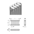 Трубчатый стальной радиатор Zehnder Charleston 3180/12 с боковым подключением 3/4 - миниатюра фото 7