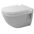 Комплект Duravit Starck 3: подвесной унитаз 360х540 мм с сиденьем-микролифтом, белый (220009+006389)) - миниатюра фото 1