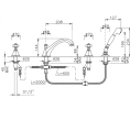 Смеситель для ванны Nicolazzi Teide с ручным душем и хромированными ручками Crystal Handle (1904CR15) - миниатюра фото 2