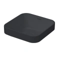 Раковина Duravit Happy D квадратная 400 мм цвет Anthracite matt с керамическим выпуском (23594013001) - миниатюра фото 1