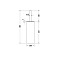 Ершик для унитаза напольный Duravit D-Code, хром (99281000) - миниатюра фото 2