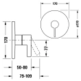 Смеситель для душа Duravit D-Neo встраиваемый, на 1 источник, хром (DE4210010010) - миниатюра фото 2