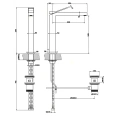Смеситель для раковины Gessi Rettangolo K с донным клапаном, хром (53003#031) - миниатюра фото 2