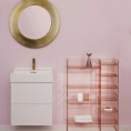 Стеллаж Laufen Kartell: компактный и стильный в нежном пудрово-розовом цвете (750x260x530 мм) (3.8933.1.093.000.1) - миниатюра фото 1