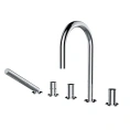 Смеситель для ванны Laufen Kartell с ручным душем, на 5 отверстий, хром (3.2233.5.004.282.1) - миниатюра фото 1