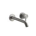 Встраиваемый смеситель GESSI 316 с изливом 200-170 мм, цвет сталь с сатиновым покрытием (54086#239) - миниатюра фото 1