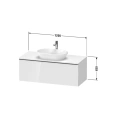 Тумбочка подвесная Duravit D-Neo Black Oak, 45.9×120×55 см, 1 ящик (DE494901616) - миниатюра фото 2