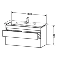 Подвесная тумба DuraStyle DURAVIT 1130 мм, 2 ящика, цвет темный каштан (DS649505353) - миниатюра фото 2