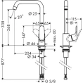Смеситель Hansgrohe Focus 31820000 для кухни с выдвижной лейкой - миниатюра фото 6