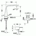 Электронный смеситель Duravit D.1 для раковины – бесконтактный, на батарейках, хром (D11100007010) - миниатюра фото 2