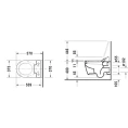 Подвесной унитаз Duravit ME by Starck SensoWash с функцией биде, белый (2528590000) - миниатюра фото 2