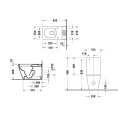 Унитаз напольный Duravit Viu 350x650 мм с технологией rimless и универсальным сливом (2191090000) - миниатюра фото 2