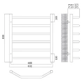 Полотенцесушитель электрический Terminus Виктория П6 60x83 E R - миниатюра фото 2