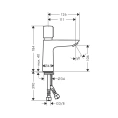 Смеситель для раковины Hansgrohe Talis E самозакрывающийся, хром (71718000) - миниатюра фото 2