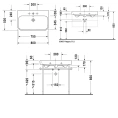 Раковина DURAVIT Happy D2 80 см белая для мебели с отверстием под смеситель (2318800000) - миниатюра фото 2