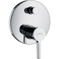 Смеситель для ванны Hansgrohe Metris S со встраиваемым вакуумным переключателем (31465000) - миниатюра фото 1