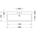 Раковина Duravit Vero для мебели без перелива, 1200x470 мм, белый (454120041) - миниатюра фото 2