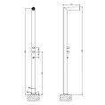 GESSI OUTDOOR Напольная душевая стойка для улицы на 2 выхода Steel Brushed (63203#239) - миниатюра фото 2