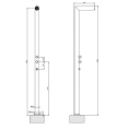 GESSI OUTDOOR Напольная душевая стойка для улицы на 2 выхода, цвет Black XL (63203#299) - миниатюра фото 2