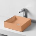 Раковина накладная Artceram Scalino 38x38 см без отверстия, цвет arancio cammeo (SCL001 13 00) - миниатюра фото 1