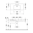 Раковина Duravit Vero для мебели без перелива, белая, 1050x490 мм (329100041) - миниатюра фото 4