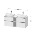 Тумба подвесная Duravit D-Neo, 644x1400x550 мм, 2 ящика, Black Oak (DE4970B1616) - миниатюра фото 2