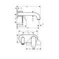 Смеситель для раковины Hansgrohe Vernis Shape встраиваемый, хром (71578000) - миниатюра фото 2