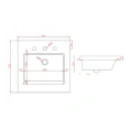 Раковина Artceram WASHBASINS GAP встраиваемая 59х51 см с 1 отв под смесительитель со слив переливом цвет белый - миниатюра фото 2