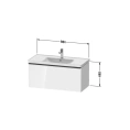 Подвесная тумбочка Duravit D-Neo с 1 ящиком, белый высокоглянцевый (DE425602222) - миниатюра фото 2