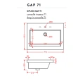 Раковина Artceram WASHBASINS GAP встраиваемая 71х51 см с 1 отв под смесительитель со слив переливом цвет белый - миниатюра фото 2